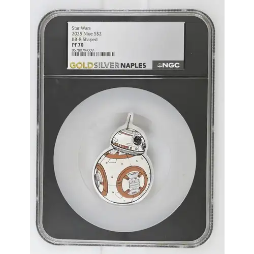2025 Niue S$2 Star Wars BB-8 Shaped PF70 (OB-17)