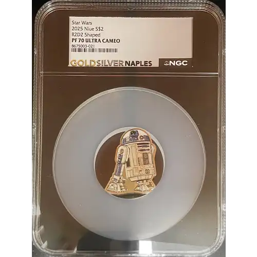 2025 Niue S$2 Star Wars R2D2 Shaped PF70 (OB-18) (2)