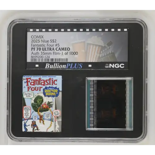 2025 Niue S$2 - 1oz Silver Fantastic Four #5 and 35mm Film Set - PF70 UC (D-3)