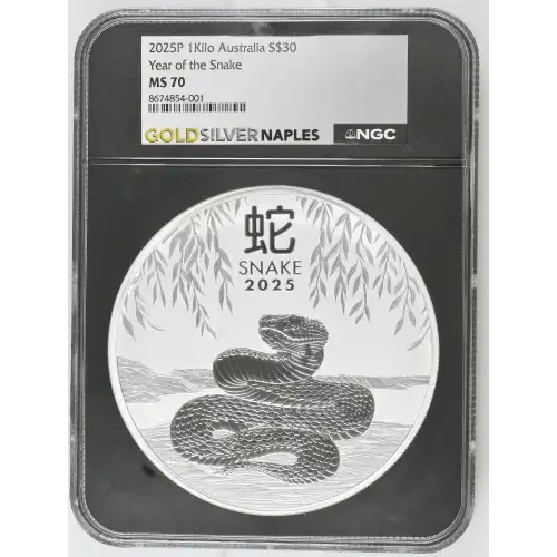 2025P 1Kilo Australia S$30 Year of the Snake MS70 (D-7)