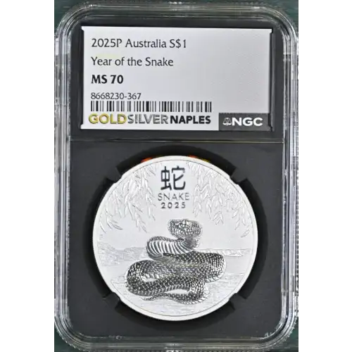 2025P 1oz Australia S$1 Year of the Snake MS70 (S19A - B14) (3)