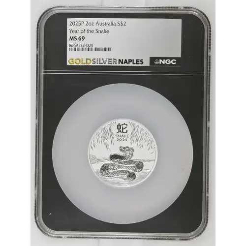 2025P 2oz S$2 Australia Year of the Snake MS69 (D-7)