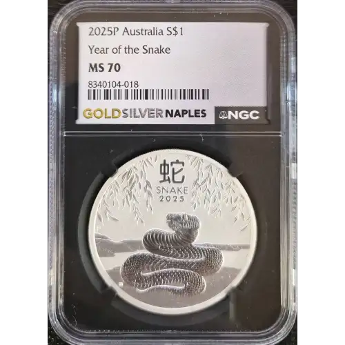 2025P Australia S$1 Year of the Snake MS70 (S18A-B8)
