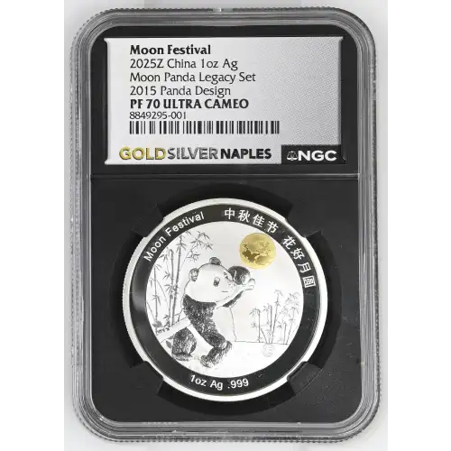 2025Z China 1oz - Moon Festival 2015 Panda Legacy Design - NGC PF70 UC (S12B-B2)