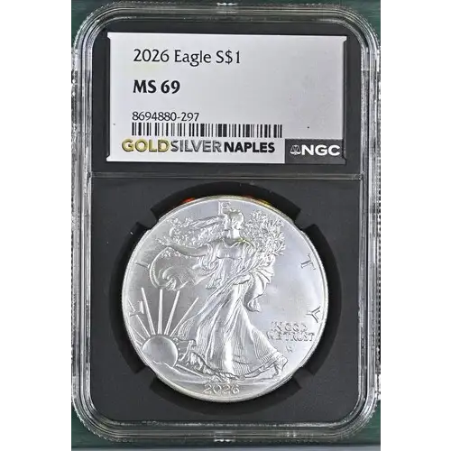 2026 - 1oz Silver Eagle S$1 NGC MS 69 (D10-B15)