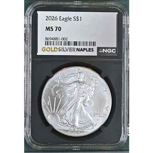 2026 - 1oz Silver Eagle S$1 NGC MS70 (D10-B31) (2)