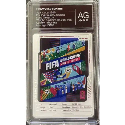 2026 3g Samoa S$1 FIFA WORLD CUP: Kansas City