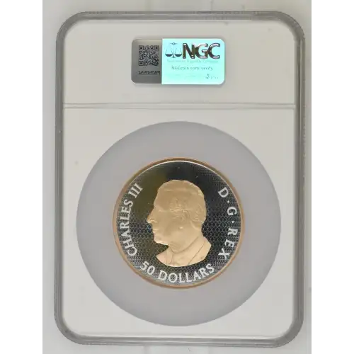 2026 - 5oz Maple Leaves in Motion Silver Gilt - Canada S$50 - NGC PF69 UC (D-7)