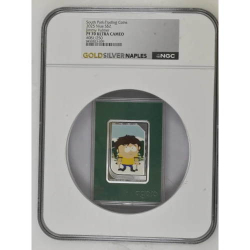 2026 South Park - 1oz Jimmy Valmer Silver Coin - Niue S$2 - NGC PF70 UC (D-3)