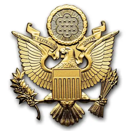 2026 - The Great Seal of the USA - 2oz Silver Coin Gold Plated - Samoa S$5 (D-8)