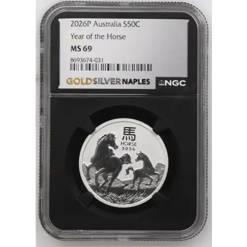 2026P 0.5oz Australia S50C Year of the Horse MS69 NGC (S20B-B22)