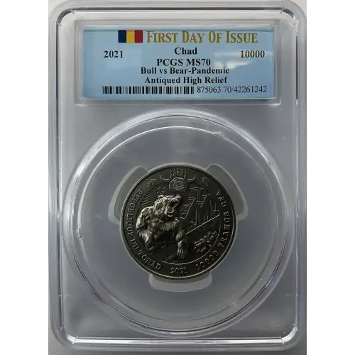 2oz Bull vs Bear Pandemic Silver - Chad S10KF -