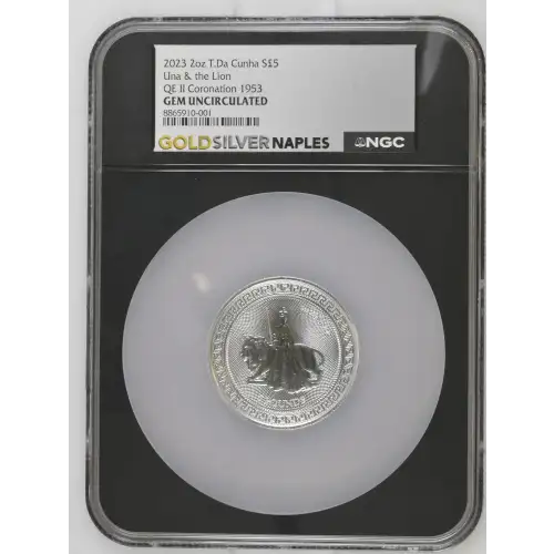 2oz Una & the Lion QE II Coronation Silver - S5PND -