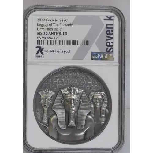 3oz Legacy of the Pharaohs Silver Coin - Cook Island $20 - (2)