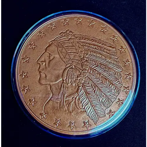 5 oz Copper Incuse Indian HLM