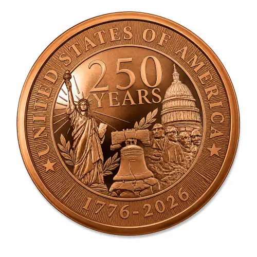 5 Oz Copper Round 250th Anniversary