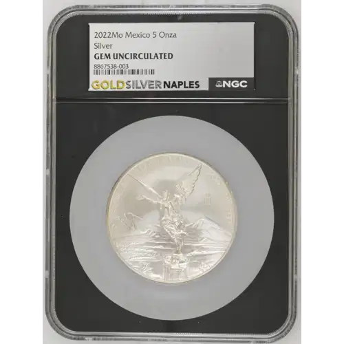 5oz Libertad Silver Coin - Mexico 5 Onzas - (2)