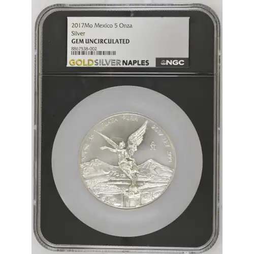 5oz Libertad Silver Coin - Mexico 5 Onzas - (2)