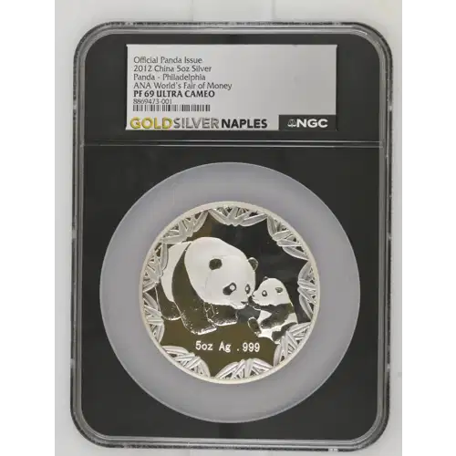 5oz Panda ANA World's Fair of Money Silver Coin - China -