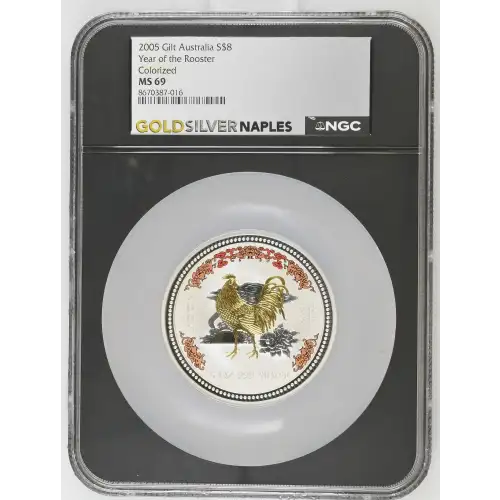 5oz Year of the Rooster Silver Colorized - Australia S$8 - (2)
