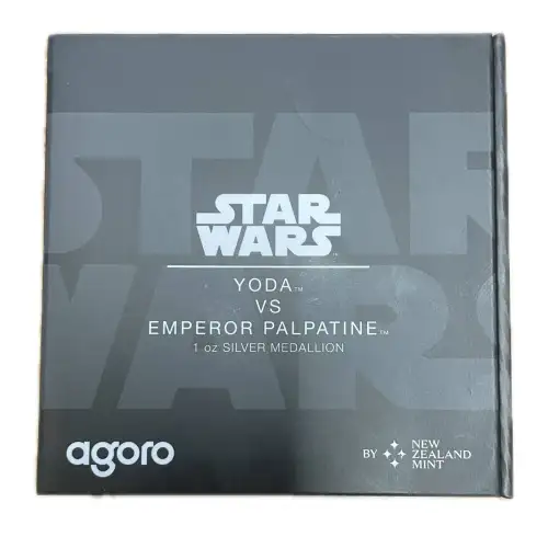 Agoro Star Wars Yoda VS Emperor Palpatine 2025 1oz Silver Medallion (S23A) (2)