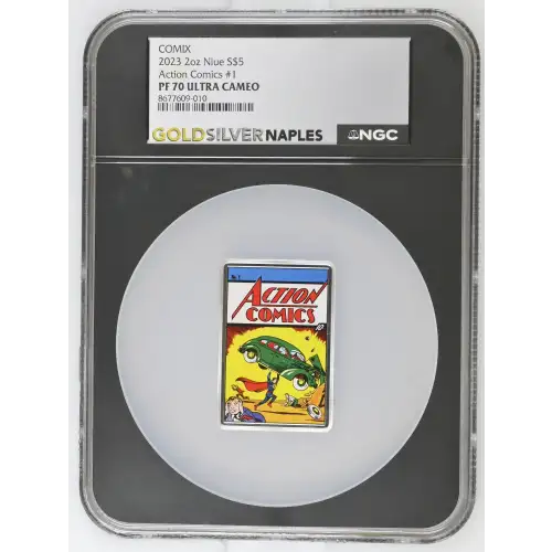 COMIX 2023 2oz. Niue S$5 Action Comics #1 PF70 Ultra Cameo (OB-126)