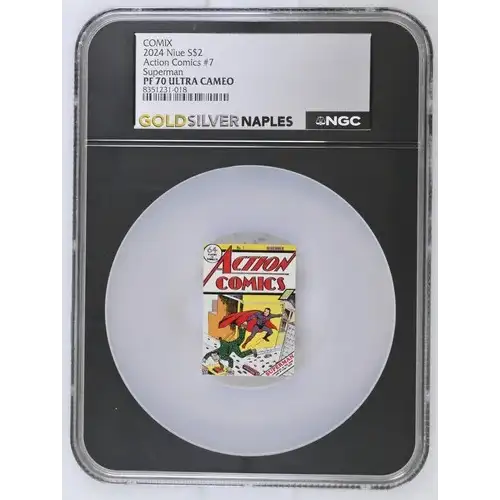 COMIX 2024 1oz Niue S$2 Action Comics #7 Superman PF70 (D-2)