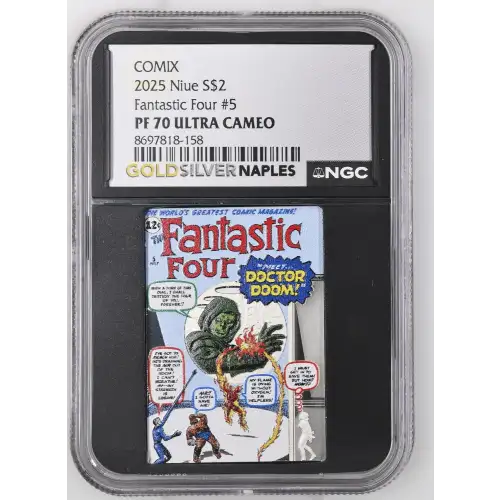COMIX 2025 Niue S$2 - 1oz Silver Fantastic Four #5 - PF70 UC (S12B-B2)