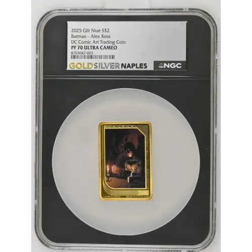 DC Comic Art Trading Coin - 2025 1oz Niue S$2 Batman - Alex Ross PF70 UC (D-7)