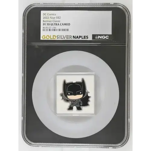 DC Comics 2022 1oz Niue S$2 Batman Classic PF70 (OB-207)