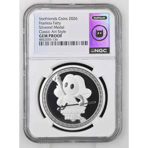 Fearless Fairy Classic Art Style Silvered Medal - (4)