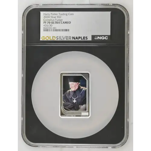 Harry Potter Trading Coin 2024 Niue S$2 Cornelius Fudge PF70 UC (D-3)