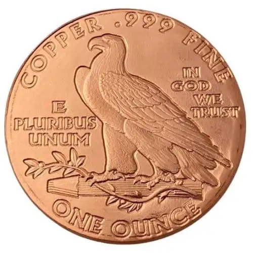 Lot of 100x 1 oz Copper Incuse Indian (3)