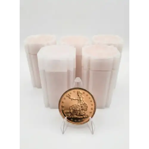 Lot of 100x 1 oz Copper Trade Dollar (3)