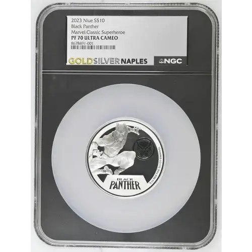 Marvel: Classic Superheroes 2023 3oz Niue S$10 Black Panther PF70 (D-3)