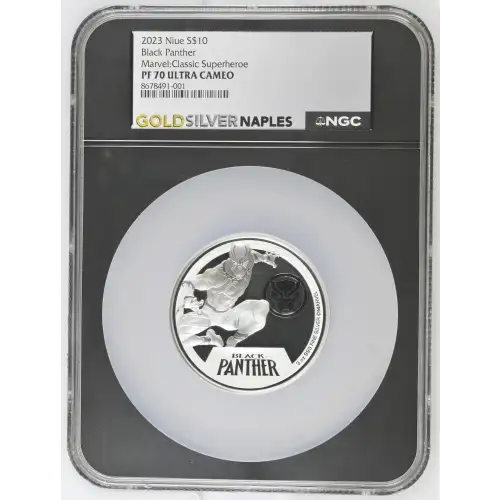 Marvel: Classic Superheroes 2023 3oz Niue S$10 Black Panther PF70 (D-3)