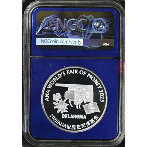 Official Mint Medal 2025 China 1 oz Silver ANA World's Fair of Money First Day ANA PF 70 Ultra Cameo (S19A-B18) (2)