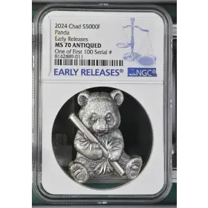 2024 1oz Chad S5000F - Panda ER One of First 100 - NGC MS70 ANTIQUED (S19A-B30)