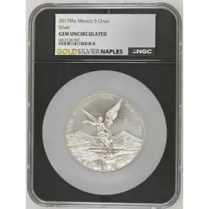5oz Libertad Silver Coin - Mexico 5 Onzas - (2)