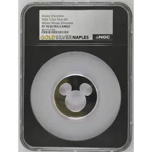 2026 -  0.5oz Mickey Mouse Silhouette Silver Coin - Niue $1 - NGC PF-70 (D-3) 2325
