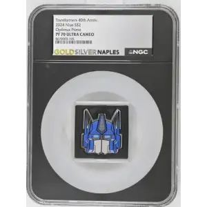 2024 1oz Niue S$2 Transformers 40th Anniv. Optimus Prime PF70 (OB-12)
