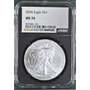 2026 - 1oz Silver Eagle S$1 NGC MS70 (D11-B5) (2)