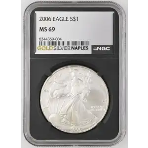 2006 1 oz Silver Eagle MS69 (D10-B24)