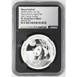 2025Z China 1oz - Moon Festival 2017 Panda Legacy Design - NGC PF70 UC (S12B-B2)