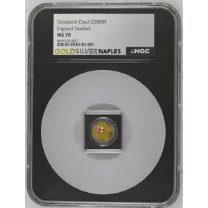 ND - 1/1000oz England Football Gold Coin - Chad G3000F - NGC MS70 (D-3)