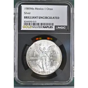 1989Mo Mexico 1 Onza Libertad 1oz Silver BRILLIANT UNCIRCULATED