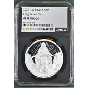 2024 - 1oz Silver Shield Enlightened Christ - NGC GEM PROOF (S12B-B13)
