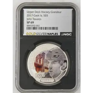 Upper Deck Hockey Grandeur - 1oz 2017 Cook Is. S$5 - John Tavares SP69 (S12B-B2)