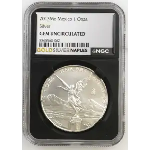 2013Mo - 1oz Libertad Silver Coin - Mexico 1 Onza - NGC GEM UNC. (S14-B6)