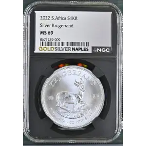 2022 - South Africa S1KR - 1oz Silver Krugerrand MS69 (S12B-B3)